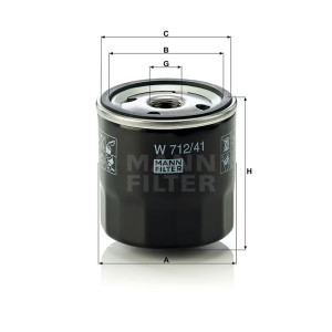 Фильтр масляный MANN-FILTER W 712/41